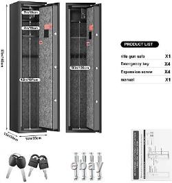 6 Rifle Gun Safe Security Storage Biometric Fingerprint Quick Access Keypad Lock