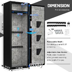 7-8 Biometric Gun Safe Rifle, Large Gun Safes for Home Rifle and Pistols with Up