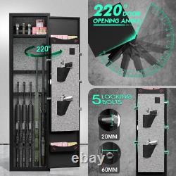 8-12 Rifle Gun Safe for Rifles and Pistol, Gun Cabinet with Digital Keypad & LED