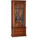 8 Gun Cabinet Rifle Shotgun Handgun Ammo Storage Display Lock With Glass Door Wood