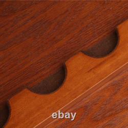 8 Gun Cabinet Rifle Shotgun Handgun Ammo Storage Display Lock with Glass Door Wood