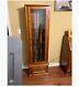 8 Gun Display Case Cabinet For Rifle Shotgun Ammo Wood Showcase Vintage Style