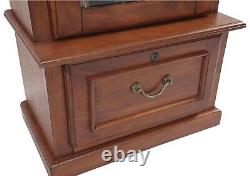 8 Gun Fully Locking Storage Cabinet Rifle Storage Wood Brown Finish