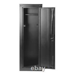 8 Gun Key Lock Security Cabinet Large Rifle Rack Pistol Vertical Safe Storage