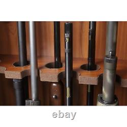 8 Gun Key Lock Wooden Storage Display Cabinet Organizer Barrel Rests 3 Cu Ft US