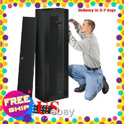 8 Gun Ready to Assemble Locking Security Storage Cabinet Safe, Black