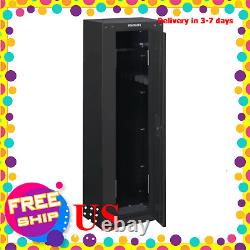 8 Gun Ready to Assemble Locking Security Storage Cabinet Safe, Black