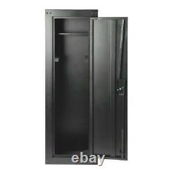 8-Gun Ready to Assemble Steel Gun Security Cabinet Key Coded Lock Storage Safe