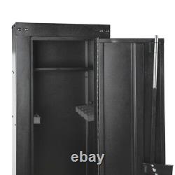 8-Gun Ready to Assemble Steel Gun Security Cabinet Key Coded Lock Storage Safe