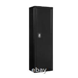 8 Gun Security Cabinet Stack Rifle Safe Storage Locker Shotgun Firearm Black