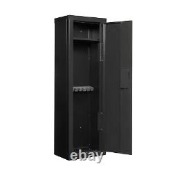 8 Gun Security Cabinet Stack Rifle Safe Storage Locker Shotgun Firearm Black