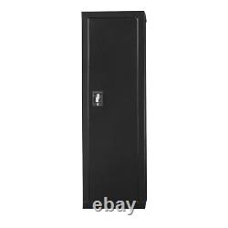 8 Gun Security Cabinet Stack Rifle Safe Storage Locker Shotgun Firearm Black