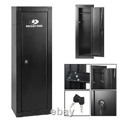 8 Gun Security Cabinet Stack Rifle Safe Storage Locker Shotgun Lock Firearm