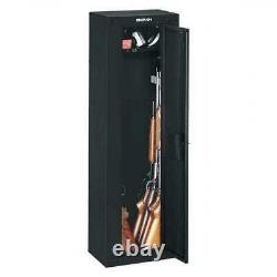 8 Gun Storage Cabinet Steel Rifle Shotgun Firearm Security Safe with Lock Black