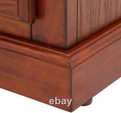 8 Gun Wooden Display Case Cabinet for 52 Shotguns Rifles Storage Tempered Glass