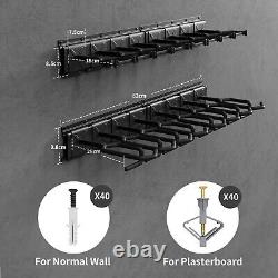 (8 Slot) Gun Rack Wall Mount Metal Shotgun Rack Adjustable Rifle Storage Holder