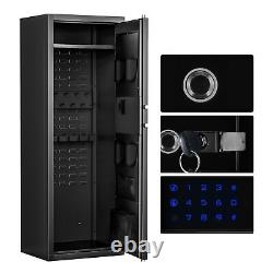 Adjustable Gun Safe Biometric Rifle and Pistol Storage Cabinet with 3 in 1 Lock