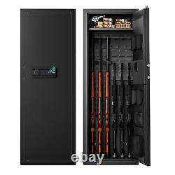 Adjustable Gun Safe Biometric Rifle and Pistol Storage Cabinet with 3 in 1 Lock