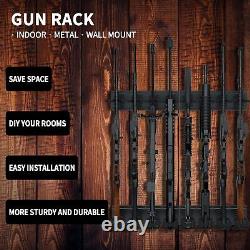 Adjustable Rifle Storage Ho. Gun Rack Wall Mount Metal Shotgun Rack Indoor