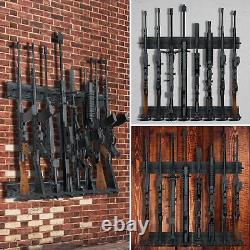 Adjustable Rifle Storage Ho. Gun Rack Wall Mount Metal Shotgun Rack Indoor