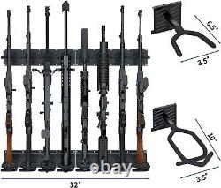 Adjustable Rifle Storage Ho. Gun Rack Wall Mount Metal Shotgun Rack Indoor