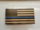 American Flag Concealment Cabinet Secret Hidden Storage Box Gun Blue Police Line