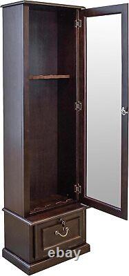 American Furniture 650 Wood Gun Display Cabinet with Tempered Glass Door