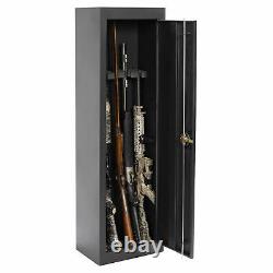 American Furniture Classics 5 Rifle Metal Home Gun Safe Storage, Black (Used)