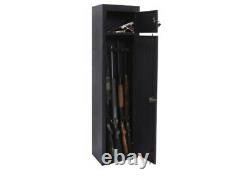American Furniture Classics 906 5 Rifle Metal Gun Safe Storage Cabinet, Black