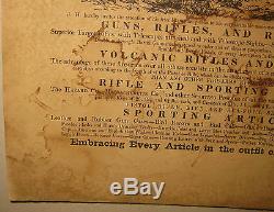 Antique J HAPGOOD GUN STORE Advertising BROADSIDE Boston HUNTING Dogs RIFLES++