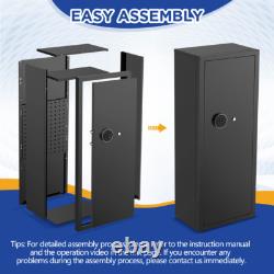 BESAFETY 12-15 Gun Cabinet, Quick Access Long Gun Safe for Home Rifles & Pistols