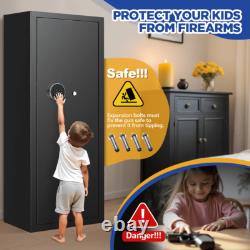 BESAFETY 12-15 Gun Cabinet, Quick Access Long Gun Safe for Home Rifles & Pistols