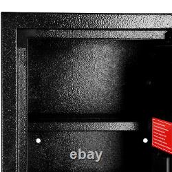 BLACKSMITH 4 Gun Rifles Safe Storage Cabinet Foam Holder 2 Locking System With LED