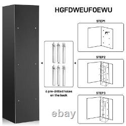 BLACKSMITH 5 Guns Rifle Storage Safe Cabinet 3IN1 Biometric Lock System Quick US