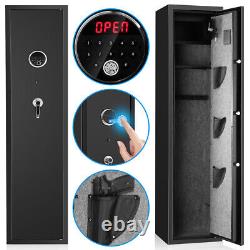 BLACKSMITH Fingerprint 5 Gun Rifle Safe Storage Cabinet Lock System Quick Access
