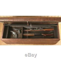 Bench Gun Safe up to 5 Rifles Concealment Trunk Chest Key-Lockable Storage Lock