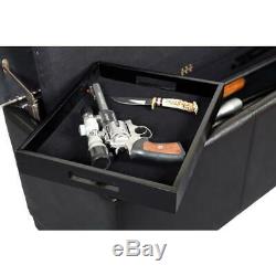 Bench Gun Safe up to 5 Rifles Concealment Trunk Chest Lockable Storage Lock
