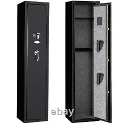 Biometric 3-5 Rifle Gun Safe for Home Rifle and Pistol Metal Gun Storage Cabinet