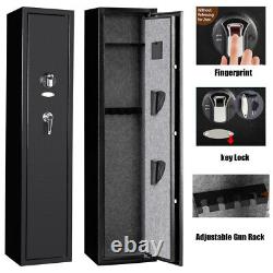 Biometric 3-5 Rifle Gun Safe for Home Rifle and Pistol Metal Gun Storage Cabinet
