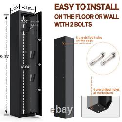 Biometric 3-5 Rifle Gun Safe for Home Rifle and Pistol Metal Gun Storage Cabinet