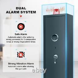 Biometric 5-7 Gun Safe for Rifles Quick Access Fingerprint Large Gun Cabinet US