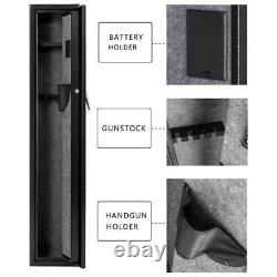 Biometric Fingerprint Gun Safe 5 Rifle Pistol Quick Access Steel Cabinet Storage
