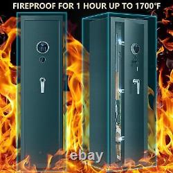 Biometric Fireproof Rifle Gun Safe Quick Access, Home Storage for Rifles, Shotg