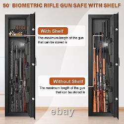 Biometric Fireproof Rifle Gun Safe Quick Access, Home Storage for Rifles, Shotg