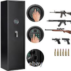 Biometric Gun Safe Large 5 Gun Fingerprint Rifle Safe Metal Gun Storage Cabinet