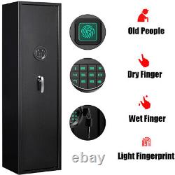 Biometric Gun Safe Large 5 Gun Fingerprint Rifle Safe Metal Gun Storage Cabinet