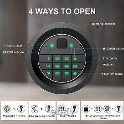 Biometric Gun Safe Large 5 Gun Fingerprint Rifle Safe Metal Gun Storage Cabinet