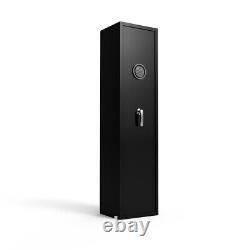 Biometric Gun Safe Large 5 Gun Fingerprint Rifle Safe Metal Gun Storage Cabinet