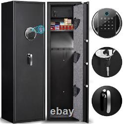 Biometric Gun Safe, Rifle Safe with LCD Sreen, Silent Mode and Dual Alarm System