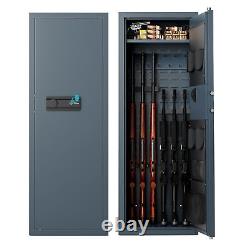 Biometric Gun Safe for Home Rifle and Pistols Adjustable Shotgun Case w 3 Locks